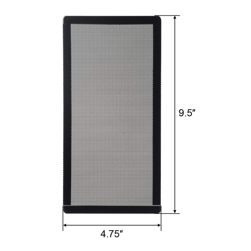 CM Computer Case Fan Dust Filter PC Mesh Filter Cover Grills with Magnetic Frame, Black Color (240 x 120 mm (2 Pcs)) - Image 2